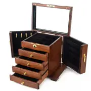 Extra Large Wooden Jewellery Box Necklace Ring Storage Cabinet Display Organiser