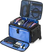 AKOZLIN Cable File Bag with Detachable Dividers, DJ Gig Bag Cord Organizer Case for Laptop,DJ Gear, Sound Instrument and Music Equipment Accessories