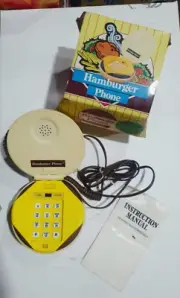 Vintage Cheeseburger Corded Telephone