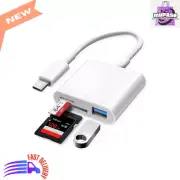 Oyuiasle USB C to SD Card Reader for iPhone, iPad, MacBook, Galaxy - Plug & Play