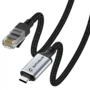 USB C to Ethernet Cable 6.6FT, Type C to RJ45 Nylon Cord, Gigabit Directly Co...