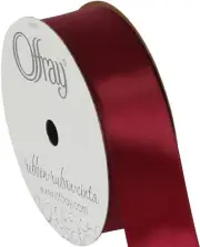 Offray 1017 7/8-789 Single Face Satin Ribbon 7/8"X18'-Sherry