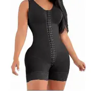 High Short Girdle With Brooches Bust For And Post-surgical Use Sheath Belly Women Tw Black XS