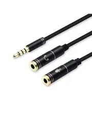 Audio & Video Cables 3.5Mm Jack Aux Splitter For Headphone Earphone Adapter Microphone Splitter Cable