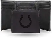 Rico Industries NFL Laser Engraved Tri-Fold Wallet, Black