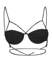 Jacquemus Le Haut De Maillot Signature Clasp Fastened Bikini Top XS black