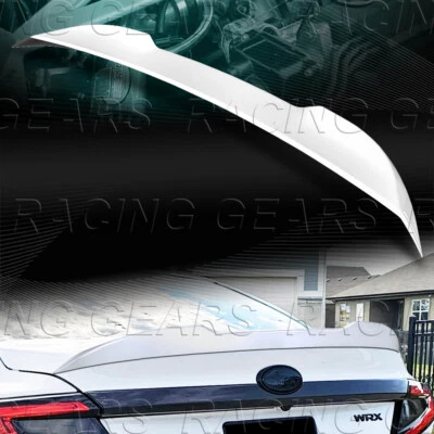 W-POWER PEARL WHITE REAR TRUNK DUCKBILL SPOILER WING FOR 22-25 SUBARU WRX STi (for: Subaru)