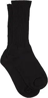 [Jefferies Socks] Little Girls' School Uniform Seamless Toe Crew Sock (Pack of 6) - Black - 7-8.5