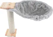 1Set Soft Cat Tree Hammock Shape Bed with Scratchproof Design for Cats Comfortable Lounging and Play Area Easy Maintenance Cat Hammock for Indoor Use
