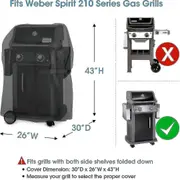 52 Inch Grill Cover For Weber Spirit 200 And 300 Series, Bbq Grill Cover For Outdoor Grill, Heavy Duty Waterproof Bbq Cover, Fade Resistant Barbecue