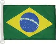 Brazil Nautical Flag 18'' x 12'' - Brazilian Flags 30 x 45 cm - Banner 12x18 in for Boat - AZ FLAG