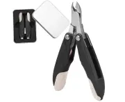 Nail clippers olecranon pliers folding pliers manicure knife folding nail clippers nail groove pedicure nail clippers nail tools-Black