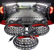 Nilight 3PCS 60 Inch Bed Light Strip 270 LED with On/Off Switch Blade Fuse Splitter Extension Cable for Cargo Pickup Truck SUV RV Boat