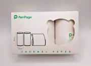 NEW PeriPage White Full Sticky Thermal Printer Paper (3) Rolls in Box TPS-WB10