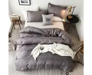 Quilt Cover Bedding Set Duvet Cover Set Grey - Single