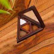Classic Anjarai Petti Design: Triangular Sheesham Wooden 4Compartment Masala Box