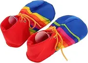 [Holibanna] 1 Pair Clown Performance Footwear Unisex Clown Shoes Rainbow Clown Dress-up Shoes Clown Halloween Accessories for Circus and Event Performances