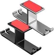 HAMPPLIES 2Pcs Headphone Storage Hooks Lightweight Headset Hanger for Home Office School Simple Design Silver Black Prevents Scratching Easy Access Storage