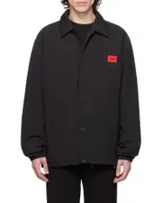 Hugo Logo Patch Buttoned Jacket S Black