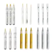 Acrylic Paint Pen Set, Gold/Silver/White for Metal, Stone, Fabric Painting