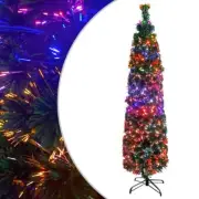 Artificial Christmas Tree with Stand 120cm Fiber Optic Lights Decorations