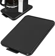 Kitchen Appliance Sliding Tray with Smooth Wheels, 41×30×2cm Sturdy Non-Slip Appliance Rolling Tray for Home,Coffee Maker, Stand Mixer, Blender, Toaster (2Pcs Black)