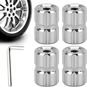 Tire Valve Stem Caps for Car | Tire Valve Stem Caps | 4X Leak-Proof Tyre Nozzle Accessories for Auto Truck Motorcycle and Most Vehicles Protection