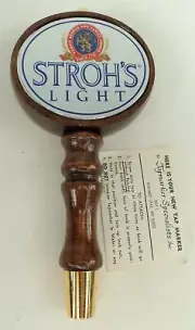 Stroh's Light Wooden Tap Handle - 7.5"