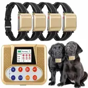 Wireless Dog Fence Electric Pet Training Collar for 4 Dogs,Adjustable Control Range 2000 Feet,Waterproof,Vibration Shock,Suitable for Large and Medium Dogs
