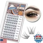 FLOMAZE Lash Clusters DIY Lash Extensions 60 Clusters Faux Mink Natural Handm