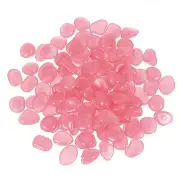 Glowing Stones 300 Pcs Glow in the Dark Rocks for Fish Tank Decor Pink