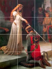 the accolade edmund blair leighton ceramic tile mural backsplash