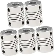 JECOMPRIS Flexible Shaft Coupler for Stepper Motor 5pcs Set for 3D Printing CNC Machines