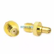 2Pc SMA Female To TS9 Male RF Connector Coaxial Adapter Straight Gold Plated