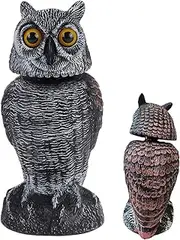 Owl Decoys to Scare Birds Away | Owl Decoy to Scare Squirrels,Weatherproof Decorative Statue, Garden Scarecrows, Yard Sculpture for Patio Swimming Pool