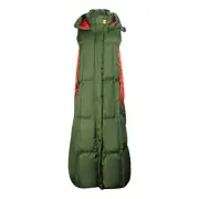 Parajumpers Lory Green Long Hooded Vest Down Jacket