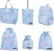 COLORFUL CANDY STYLE NU303300 Disney Kindergarten Entrance School Entrance 6-Piece Set, Lesson Bag, Quilting (Gusseted), Shoe Case, Drawstring Bag, Gymnastics Clothing Bag, Lunch Bag, Cup Bag, Small