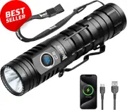 C2 Rechargeable Torch, 2000 High Lumens LED Torch, 7 Modes Super Bright Torch wi