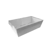 10x Disposable Cardboard Catering Grazing Box Clear w Lid White 275x175x80mm S