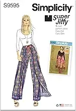 Simplicity S9595 Misses' Sewing Pattern Jiffy Wrap, Pant, Skirt