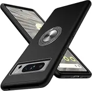 [ELEPIK] Invisible-Stand Series for Google Pixel 7 Pro Case with Ring Holder Kickstand, [Military Grade Drop Protection] Slim Phone Case, Black