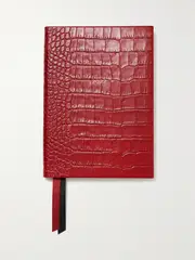 [Smythson] Smythson - Soho 2022 Mara Croc-effect Leather Weekly Diary - Red - One size One size Red