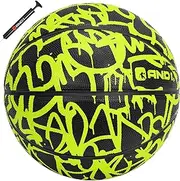 AND1 Fantom Rubber Basketball & Pump (Graffiti Series)- Official Size 7 (29.5”) Streetball, Made for Indoor and Outdoor Basketball Games