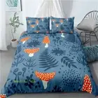 Agaric Leaf Single/Double/Queen/King Size Bed Duvet Quilt Doona Cover Set Linen