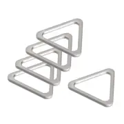 Metal Triangle Ring Buckle 25mm(0.98") Inner Width for DIY Foggy Silver 10pcs