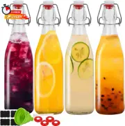 32Oz Beer Bottle,Swing Top Glass Kombucha Bottles with Stoppers for Brewing, Bev
