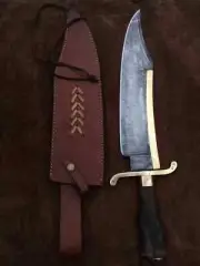 Custom Handmade 5160 Spring Steel Antiqued Alamo Musso Bowie ,True Replica 130