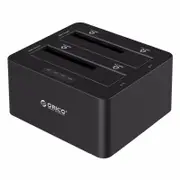 2 Bay Sata To Usb3.0 External Hard Drive Docking Station Hdd Enclosure Black Drive Enclosures & Docks