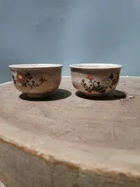 在飛比找樂天市場購物網優惠-日本回流瓷器古董明治大正時期薩摩燒茶器茶具。薩摩古董茶杯茶碗