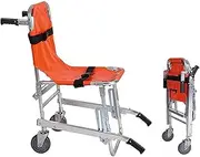 Stair Chair Foldable, Aluminum Light Weight Ambulance Firefighter Evacuation Medical Lift Stair Chair with Quick Release Buckles, Orange